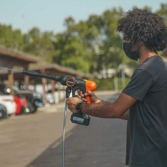 Porodo 4000mAh Portable Car Wash Machine - Black-Orange